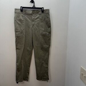 Democracy Ab Technology Cargo Utility Style Pants Size 16 Olive Green Stretch